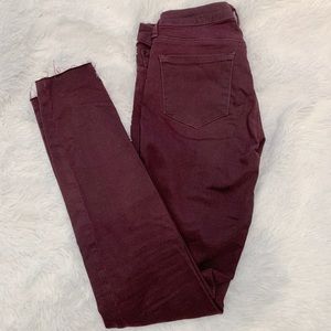 Articles of Society Burgundy Skinny Jeans
